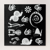 Afrikanische abstrakte Stammeskunst Puzzle (Horizontal)