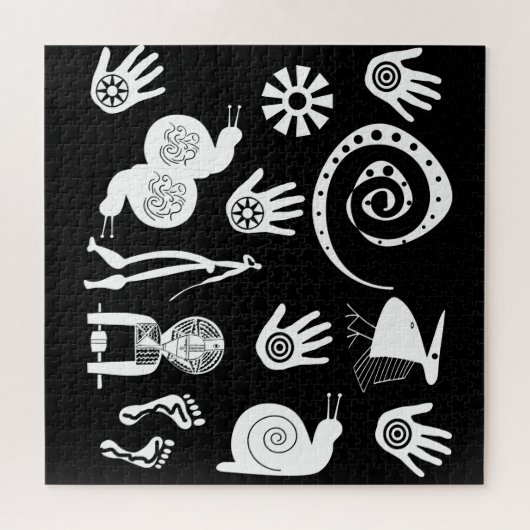 Afrikanische abstrakte Stammeskunst Puzzle (Horizontal)