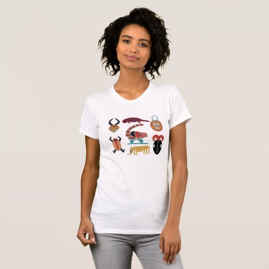 Afrikanische abstrakte Stammeskunst T-Shirt (Vorne ganz)