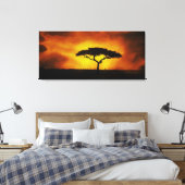 Afrikanische Acacia Landschaft Warmes Licht Leinwanddruck (Insitu (Schlafzimmer))