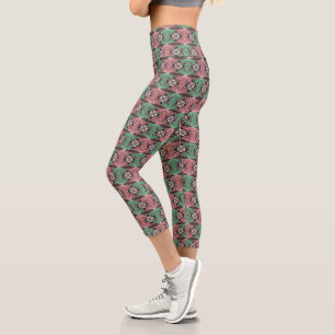 Afrikanische Adinkra-Muster capri-Leggings Capri Leggings