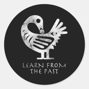 Afrikanische Adinkra Sankofa Aka lernen aus der Ve Runder Aufkleber