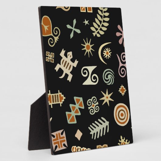 Afrikanische Adinkra-Symbole Fotoplatte (Seite)