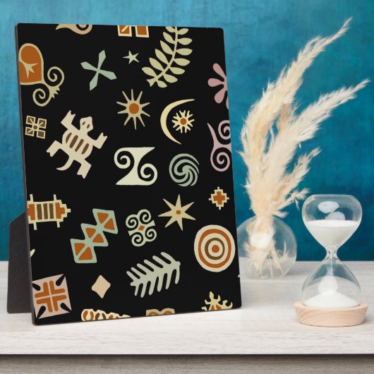 Afrikanische Adinkra-Symbole Fotoplatte (Seite)