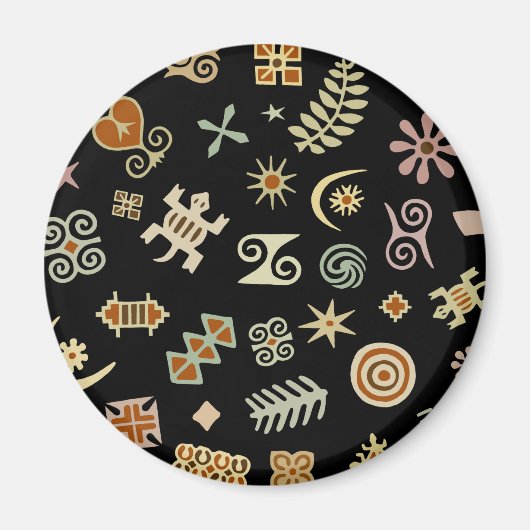 Afrikanische Adinkra-Symbole Magnet (Vorne)