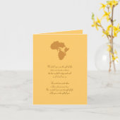Afrikanische Adoption Geschenk von Dir Gedicht - A Karte (Gelbe Blume)