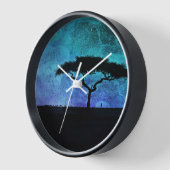 Afrikanische Akazienbaum und Bauer Uhr (Winkel)