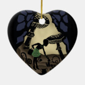 Afrikanische Alice im Wunderland Keramik Ornament (Hinten)