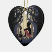 Afrikanische Alice im Wunderland Keramik Ornament (Links)