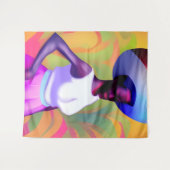 Afrikanische Alte Frau, die Vase auf ihrem Kopf tr Wandteppich (Vorderseite (Horizontal))