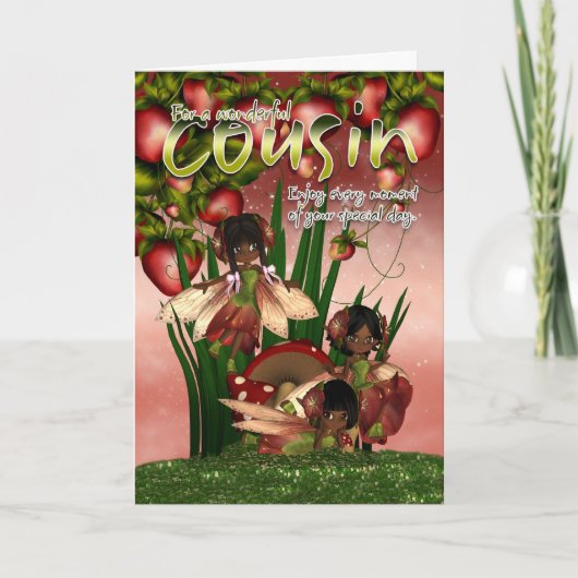 Afrikanische American Birthday Card - Cousin - Mon Karte (Vorderseite)