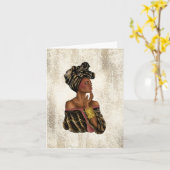 Afrikanische American Jeder Anlass Card Karte (Gelbe Blume)