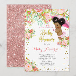 Afrikanische American Princess Baby Showcard Einladung