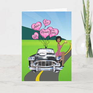 Afrikanische American Valentinstag Card Karte