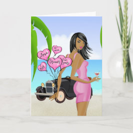 Afrikanische American Valentinstag Card Karte