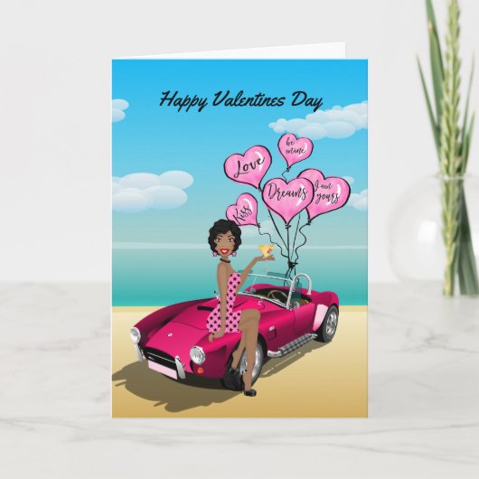 Afrikanische American Valentinstag Card Karte (Vorderseite)
