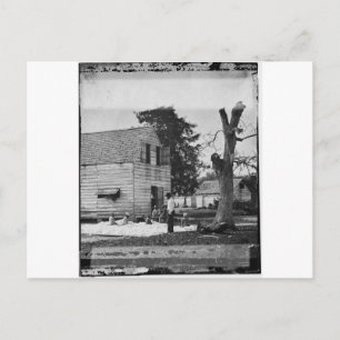 Afrikanische Amerikaner bereiten Baumwolle um 1862 Postkarte
