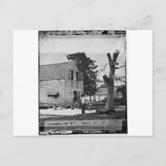 Afrikanische Amerikaner bereiten Baumwolle um 1862 Postkarte