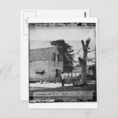 Afrikanische Amerikaner bereiten Baumwolle um 1862 Postkarte (Vorne/Hinten)