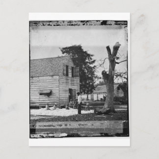 Afrikanische Amerikaner bereiten Baumwolle um 1862 Postkarte