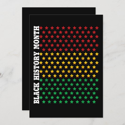 Afrikanische Amerikaner Schwarze Geschichte Monat Save The Date (Vorne/Hinten)