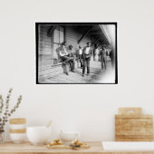 Afrikanische Amerikaner Wartete für das Schiff c19 Poster (Küche)