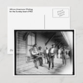 Afrikanische Amerikaner Wartete für das Schiff c19 Postkarte (Vorne/Hinten)