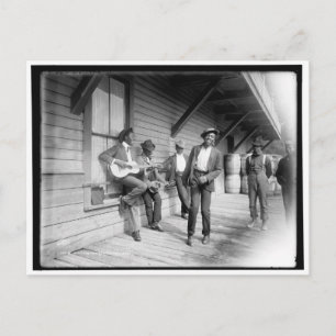 Afrikanische Amerikaner Wartete für das Schiff c19 Postkarte