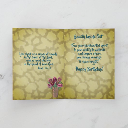 Afrikanische Amerikanerin 70. Trendy Birthday Card Dankeskarte (Innenseite)