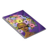 Afrikanische Amerikanerin Blume Haarglühen Notizblock (Rechte Seite)