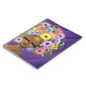 Afrikanische Amerikanerin Blume Haarglühen Notizblock (Linke Seite)