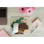 Afrikanische Amerikanerin Blumenkrone Mousepad