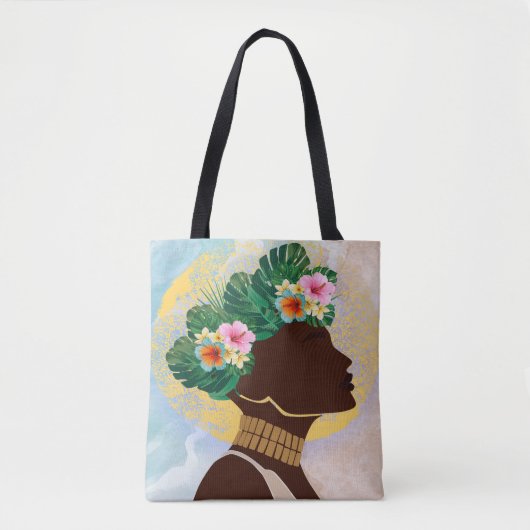 Afrikanische Amerikanerin Blumenkrone Tasche (Vorderseite)