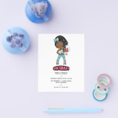 Afrikanische Amerikanerin Braids Selfie Geburtstag Flyer (Einzeln)