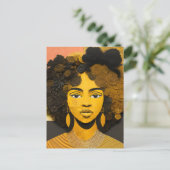 Afrikanische Amerikanerin Collage Postkarte (Stehend Vorderseite)
