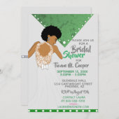Afrikanische Amerikanerin Emerald Brautparty Einladung (Vorne/Hinten)