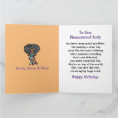 Afrikanische Amerikanerin glücklich zum Geburtstag Karte (Innenseite)