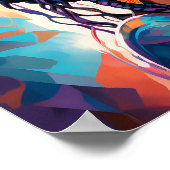 Afrikanische Amerikanerin Ihr Haar in einer Krone Poster (Ecke)