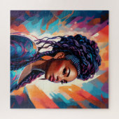 Afrikanische Amerikanerin Ihr Haar in einer Krone Puzzle (Horizontal)