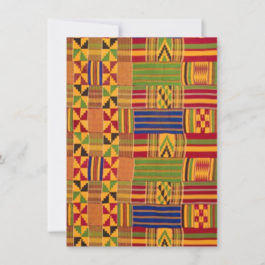 Afrikanische Amerikanerin Kente Birthday Party Einladung (Rückseite)