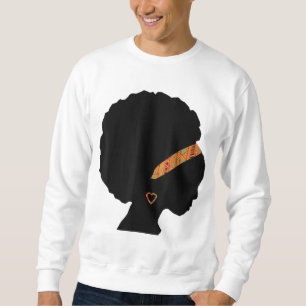 Afrikanische Amerikanerin Kente Cloth Headband Nat Sweatshirt