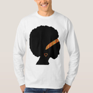 Afrikanische Amerikanerin Kente Cloth Headband Nat T-Shirt