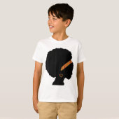 Afrikanische Amerikanerin Kente Cloth Headband Nat T-Shirt (Vorne ganz)