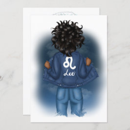 Afrikanische Amerikanerin Leo Zodiac Sign Birthday Einladung