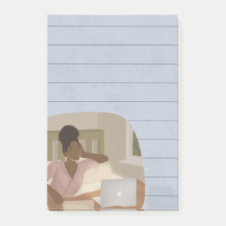 Afrikanische Amerikanerin Lifestyle Lined Sticky Post-it Klebezettel