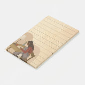 Afrikanische Amerikanerin Lifestyle Lined Sticky Post-it Klebezettel (angewinkelt)