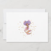 Afrikanische Amerikanerin Mermaid zum Geburtstag E Einladung (Rückseite)