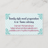 Afrikanische Amerikanerin mit eigener Farbe kocht Visitenkarte (Rückseite)