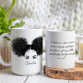 Afrikanische Amerikanerin mit individuellem Afro-H Kaffeetasse