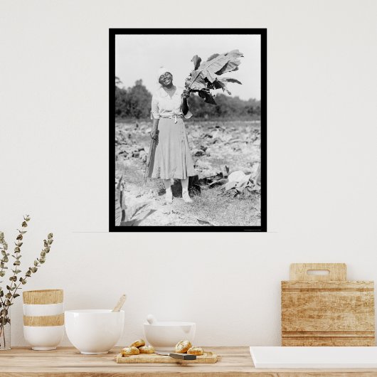 Afrikanische Amerikanerin mit Tabak 1912 Poster (Küche)